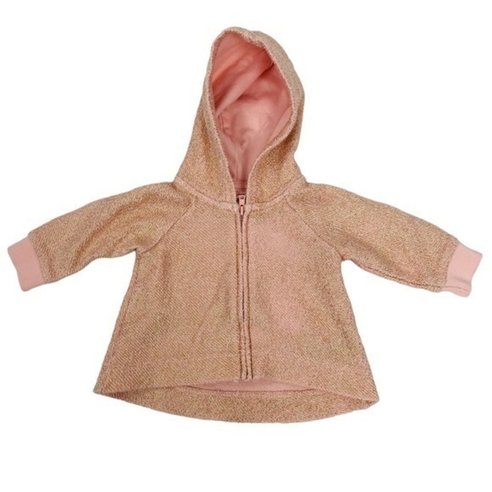 Cat & Jack Jacket / Hoodie | Baby 0-3 | Pink Metallic Gold